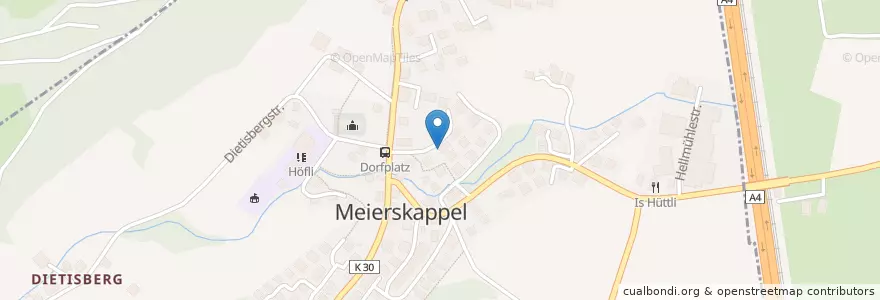 Mapa de ubicacion de Restaurant Strauss en Switzerland, Luzern, Meierskappel.