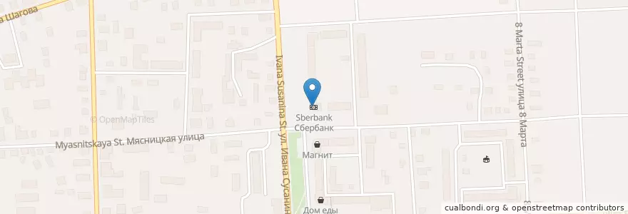 Mapa de ubicacion de Сбербанк en Russia, Distretto Federale Centrale, Oblast' Di Kostroma, Костромской Район, Городской Округ Кострома.