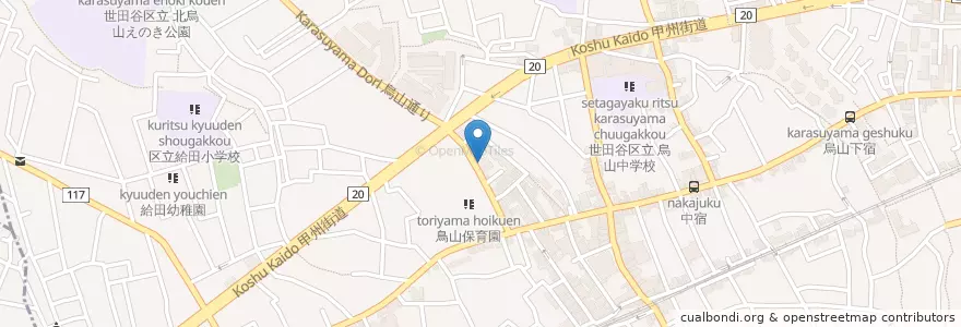 Mapa de ubicacion de しまだクリニック en Jepun, 東京都, 世田谷区.