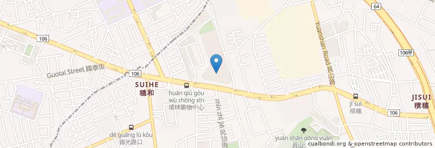 Mapa de ubicacion de 米飛兔 en تایوان, 新北市, 中和區, 板橋區.