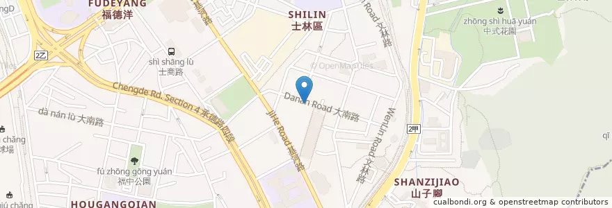 Mapa de ubicacion de 士林廟​​口我豪蝦 en تایوان, 新北市, تایپه, 士林區.
