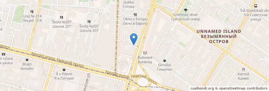 Mapa de ubicacion de Skyfall en Russland, Föderationskreis Nordwest, Oblast Leningrad, Sankt Petersburg, Центральный Район.