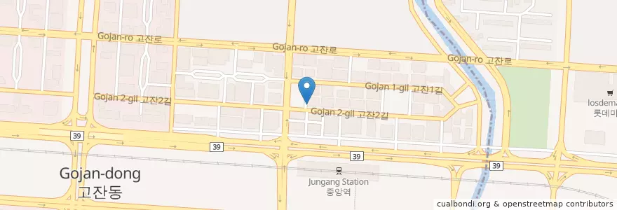 Mapa de ubicacion de 안산예치과병원 en Korea Selatan, Gyeonggi, 안산시, 단원구.