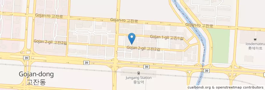 Mapa de ubicacion de 유다중앙역치과의원 en Korea Selatan, Gyeonggi, 안산시, 단원구.