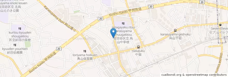 Mapa de ubicacion de 福満楼 en Japonya, 東京都, 世田谷区.