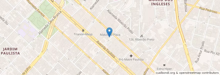 Mapa de ubicacion de Restaurante Vila Campinas en 巴西, 东南部, 圣保罗, Região Geográfica Intermediária De São Paulo, Região Metropolitana De São Paulo, Região Imediata De São Paulo, 聖保羅.