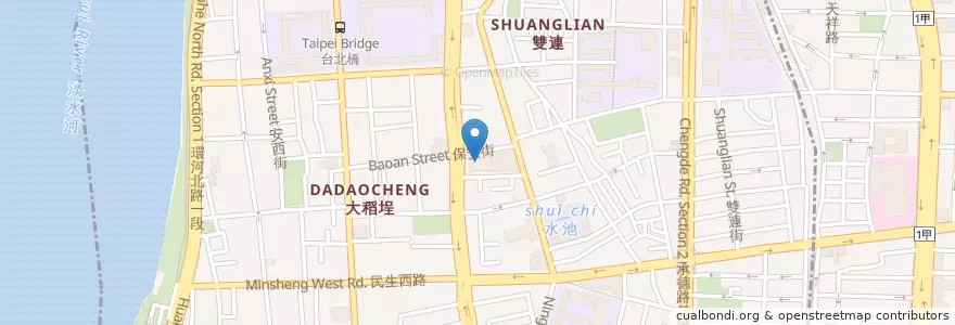 Mapa de ubicacion de 爭鮮迴轉壽司 en Taiwan, Nuova Taipei, Taipei, Distretto Di Datong.