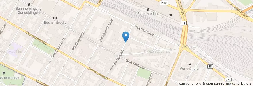 Mapa de ubicacion de Knock on Wood en Schweiz/Suisse/Svizzera/Svizra, Basel-Stadt, Basel.