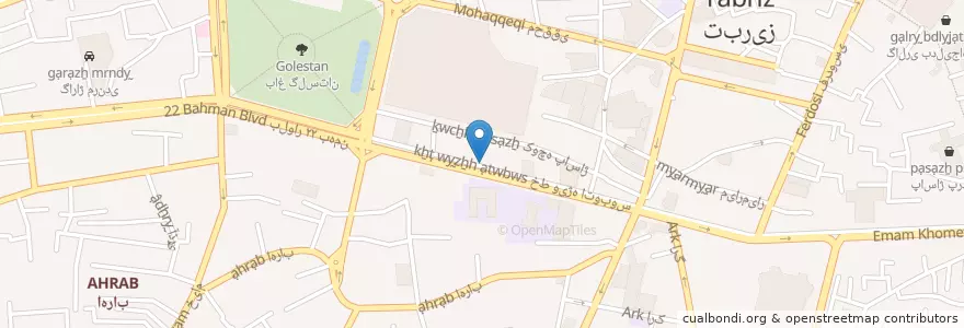 Mapa de ubicacion de بانک تجارت en ایران, استان آذربایجان شرقی, شهرستان تبریز, بخش مرکزی شهرستان تبریز, تبریز.