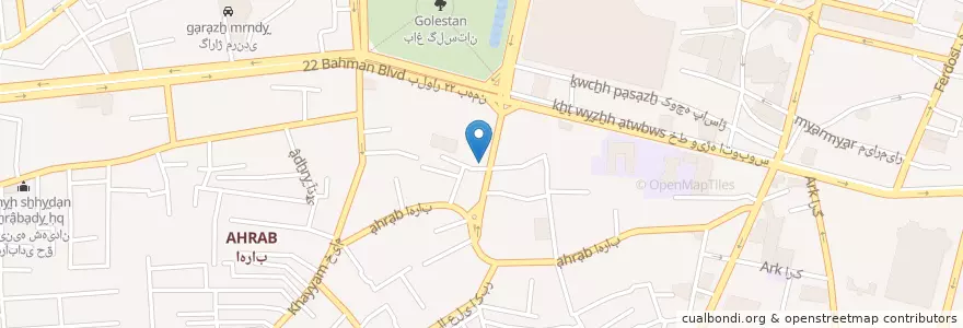 Mapa de ubicacion de مرکز تلفن گلستان en Iran, Ost-Aserbaidschan, شهرستان تبریز, بخش مرکزی شهرستان تبریز, تبریز.