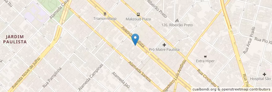 Mapa de ubicacion de Bradesco Prime en Brasil, Região Sudeste, São Paulo, Região Geográfica Intermediária De São Paulo, Região Metropolitana De São Paulo, Região Imediata De São Paulo, São Paulo.
