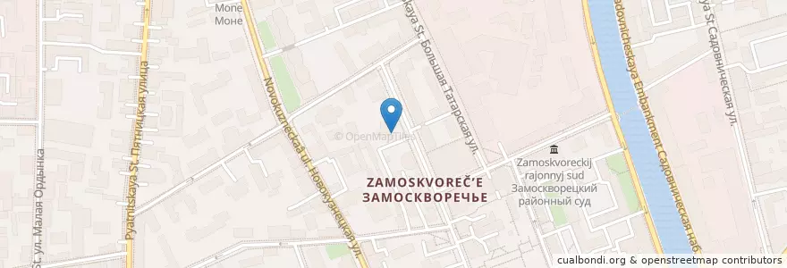Mapa de ubicacion de Центральная детская библиотека №14 en Rússia, Distrito Federal Central, Москва, Центральный Административный Округ, Район Замоскворечье.