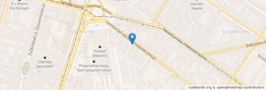Mapa de ubicacion de Сулаймон en Russland, Föderationskreis Nordwest, Oblast Leningrad, Sankt Petersburg, Центральный Район, Округ Лиговка-Ямская.