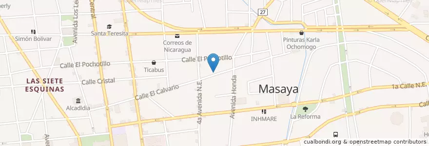 Mapa de ubicacion de Rosticería El Calvario en Nicaragua, Masaya, Masaya (Municipio).