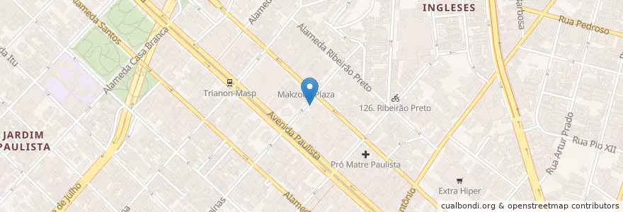 Mapa de ubicacion de Ponto de Taxi Luxo en Brésil, Région Sud-Est, São Paulo, Região Geográfica Intermediária De São Paulo, Região Metropolitana De São Paulo, Região Imediata De São Paulo, São Paulo.