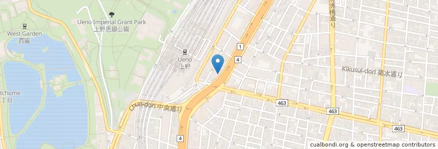 Mapa de ubicacion de みノ房 en 日本, 東京都, 台東区.