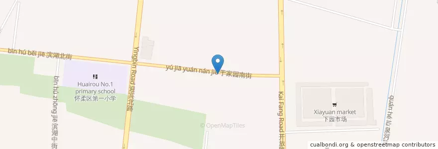 Mapa de ubicacion de 怀柔公共自行车华嘉学院站 en China, Peking, Hebei, 怀柔区 / Huairou.