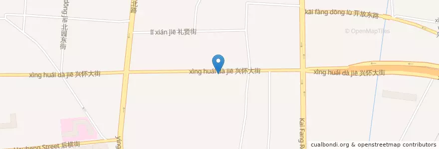 Mapa de ubicacion de 怀柔公共自行车怀柔镇中心幼儿园站 en 중국, 베이징시, 허베이성, 怀柔区 / Huairou.