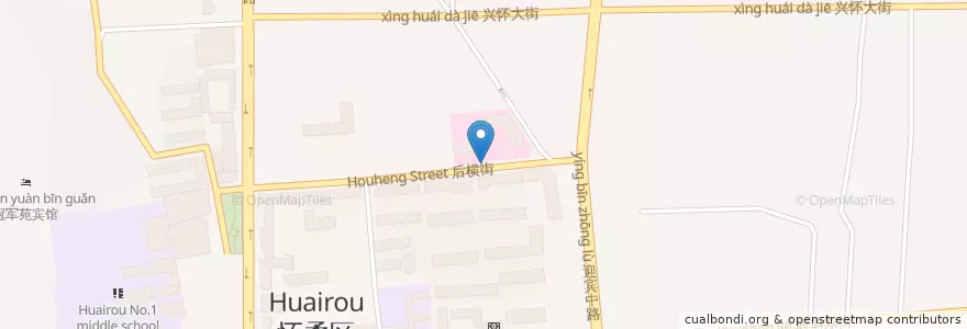Mapa de ubicacion de 怀柔公共自行车怀柔区纪委站 en الصين, بكين, خبي, 怀柔区 / Huairou.