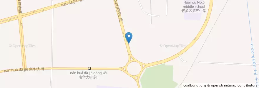 Mapa de ubicacion de 怀柔公共自行车中铁十六局站 en 中国, 北京市, 河北省, 怀柔区 / Huairou.