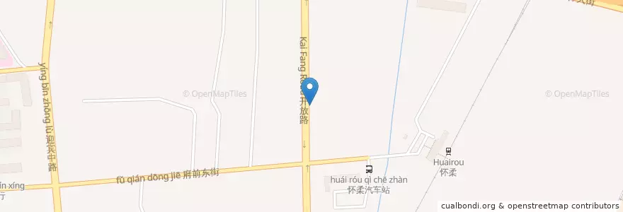 Mapa de ubicacion de 怀柔公共自行车美丽家园站 en Chine, Pékin, Hebei, 怀柔区 / Huairou.