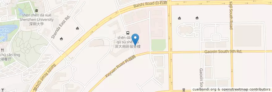 Mapa de ubicacion de 高新中社区警务室 en 中国, 广东省, 深圳市, 南山区, 粤海街道.