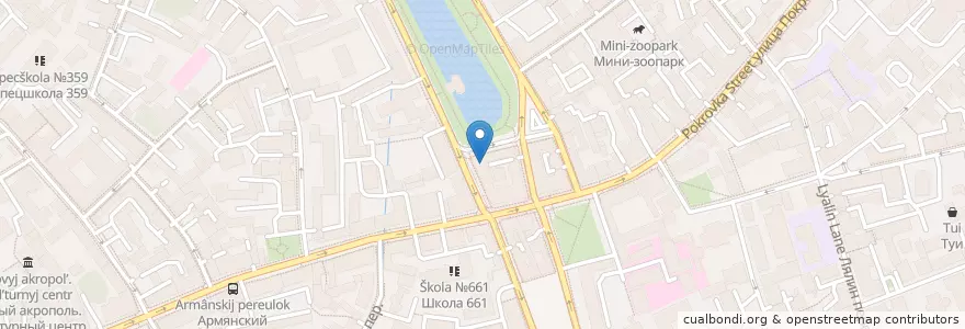 Mapa de ubicacion de Пока никто не видит en Rusland, Centraal Federaal District, Moskou, Центральный Административный Округ, Басманный Район.