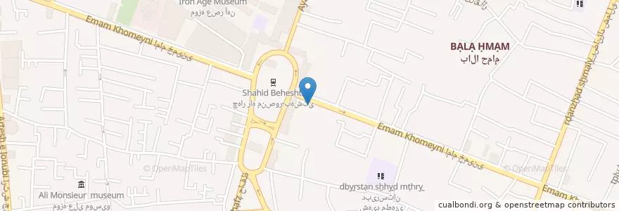 Mapa de ubicacion de بانک پارسیان en Iran, Ost-Aserbaidschan, شهرستان تبریز, بخش مرکزی شهرستان تبریز, تبریز.