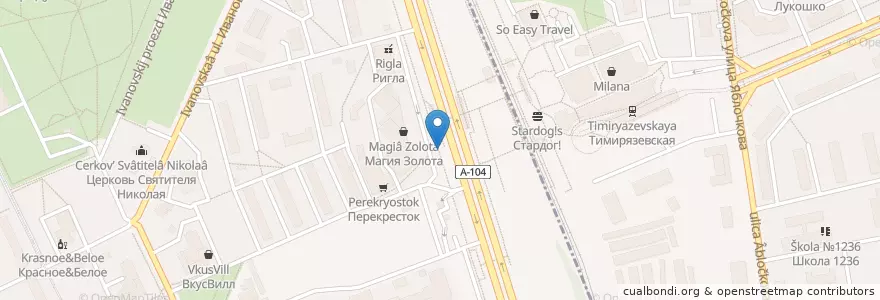 Mapa de ubicacion de Городской туалет en Russland, Föderationskreis Zentralrussland, Moskau, Nördlicher Verwaltungsbezirk, Тимирязевский Район.