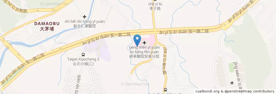 Mapa de ubicacion de 地下停車場 en تايوان, تايبيه الجديدة, 新店區.