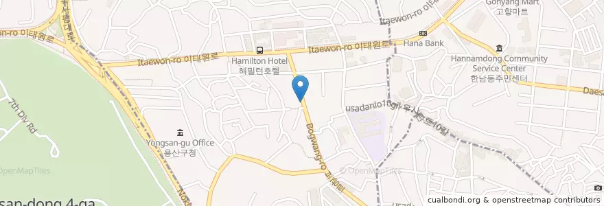 Mapa de ubicacion de Plant 2 en کره جنوبی, سئول, 용산구, 이태원1동.