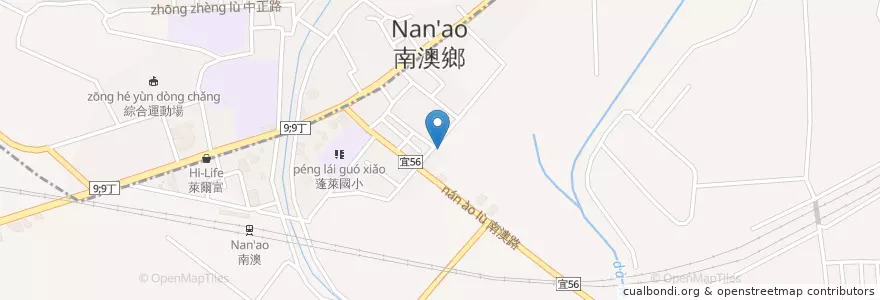 Mapa de ubicacion de 大南澳教會 en 台湾, 台湾省, 宜蘭県, 蘇澳鎮.