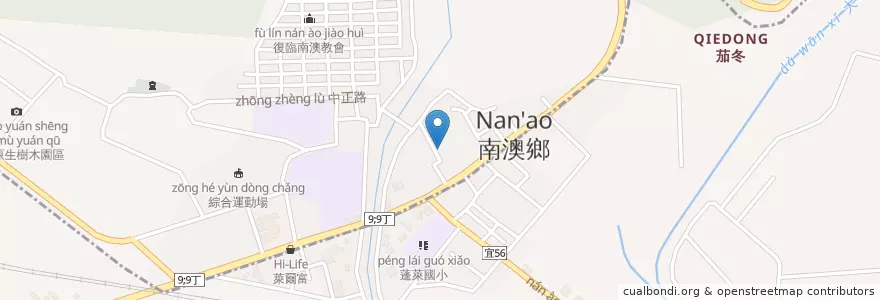 Mapa de ubicacion de 南澳圖書館 en Taiwan, 臺灣省, 宜蘭縣, 蘇澳鎮.