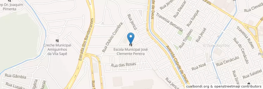 Mapa de ubicacion de Escola Municipal José Clemente en Brasilien, Südosten, Rio De Janeiro, Região Metropolitana Do Rio De Janeiro, Região Geográfica Imediata Do Rio De Janeiro, Região Geográfica Intermediária Do Rio De Janeiro, Rio De Janeiro.