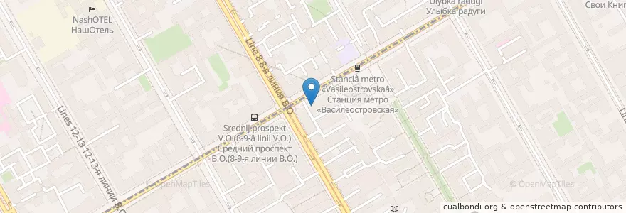 Mapa de ubicacion de Токио City en Russland, Föderationskreis Nordwest, Oblast Leningrad, Sankt Petersburg, Василеостровский Район, Округ № 7.