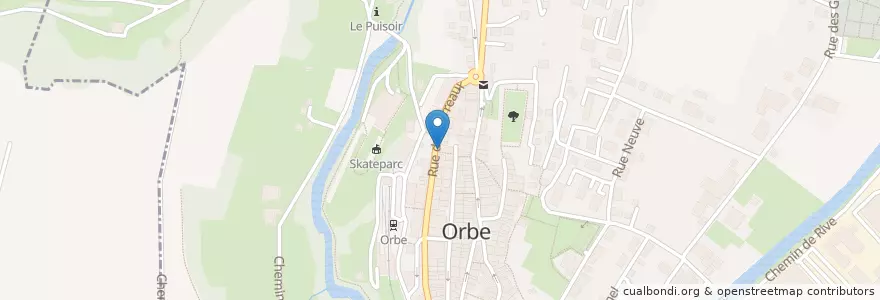 Mapa de ubicacion de Som Tam Restaurant en Switzerland, Vaud, District Du Jura-Nord Vaudois, Orbe.