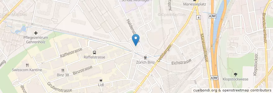 Mapa de ubicacion de Zapote en Switzerland, Zürich, Bezirk Zürich, Zürich.