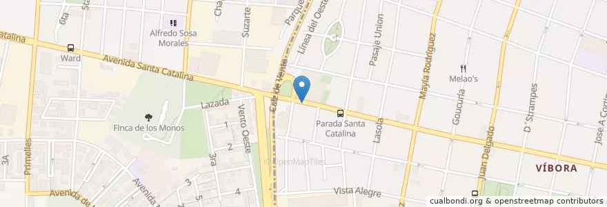 Mapa de ubicacion de Cafetería La finquita en 쿠바, La Habana, Cerro, Diez De Octubre.