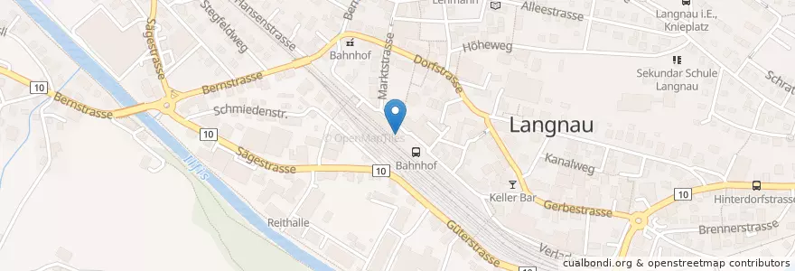 Mapa de ubicacion de Buffet Langnau en Schweiz/Suisse/Svizzera/Svizra, Bern/Berne, Verwaltungsregion Emmental-Oberaargau, Verwaltungskreis Emmental, Langnau Im Emmental.