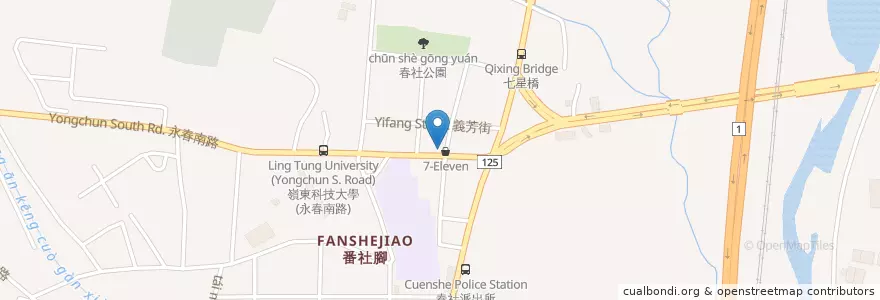 Mapa de ubicacion de NU PASTA en تايوان, تاي شانغ, 南屯區.
