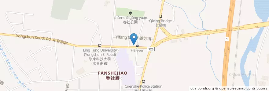Mapa de ubicacion de 五路鍋聖 en Taiwan, Taichung, Nantun District.