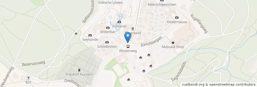Mapa de ubicacion de Bancomat ZKB en Suisse, Zurich, District De Zurich, Zurich.