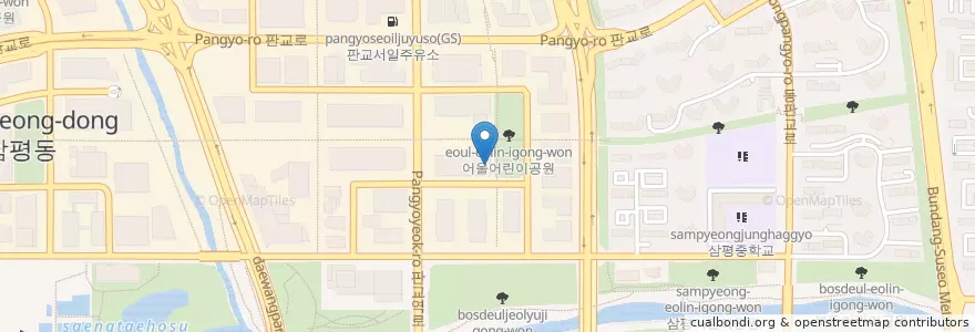 Mapa de ubicacion de STARBUCKS en Güney Kore, 경기도, 분당구.