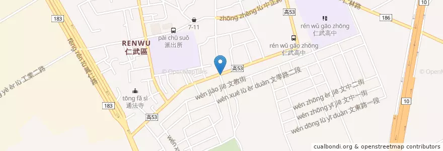 Mapa de ubicacion de 德昌藥局 en تايوان, كاوهسيونغ, 仁武區.