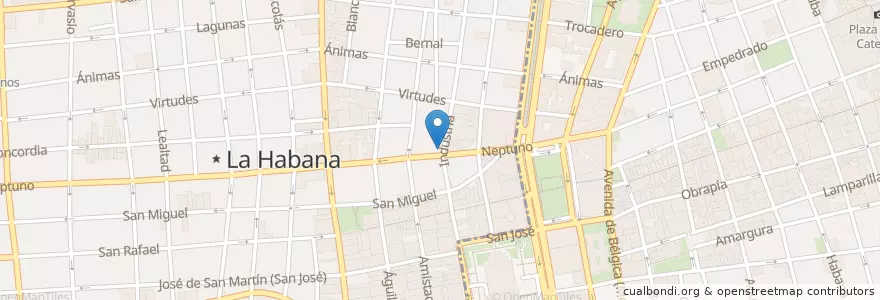 Mapa de ubicacion de nuevo milenio en 古巴, La Habana, La Habana Vieja, Centro Habana.