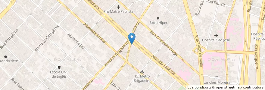 Mapa de ubicacion de TTC Turismo e Câmbio en Бразилия, Юго-Восточный Регион, Сан-Паулу, Região Geográfica Intermediária De São Paulo, Região Metropolitana De São Paulo, Região Imediata De São Paulo, Сан-Паулу.