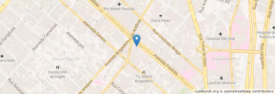 Mapa de ubicacion de Domínio Lanches e Restaurante en Brasil, Região Sudeste, São Paulo, Região Geográfica Intermediária De São Paulo, Região Metropolitana De São Paulo, Região Imediata De São Paulo, São Paulo.