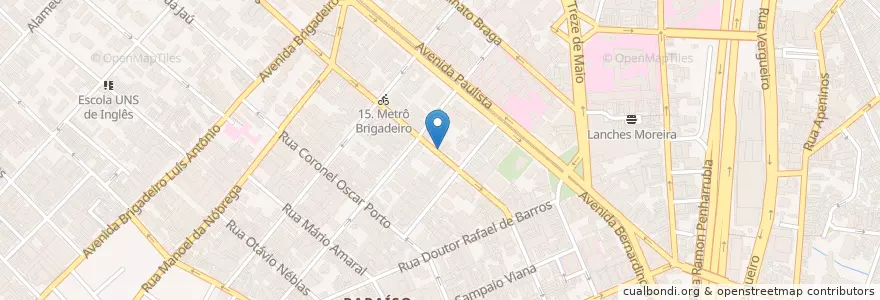 Mapa de ubicacion de Carmel Espaço Gurmet en ブラジル, 南東部地域, サンパウロ, Região Geográfica Intermediária De São Paulo, Região Metropolitana De São Paulo, Região Imediata De São Paulo, サンパウロ.