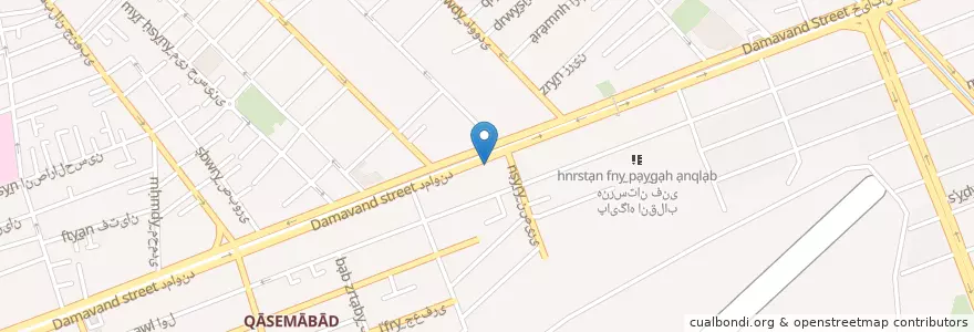 Mapa de ubicacion de کارواش جواهری en 이란, 테헤란, شهرستان تهران, 테헤란, بخش مرکزی شهرستان تهران.