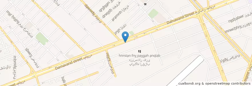 Mapa de ubicacion de تالار شفیعی en 이란, 테헤란, شهرستان تهران, 테헤란, بخش مرکزی شهرستان تهران.